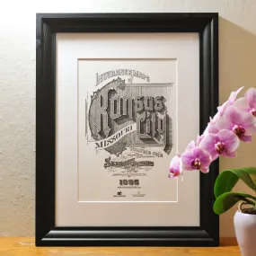 Affiche Letterpress Kansas City