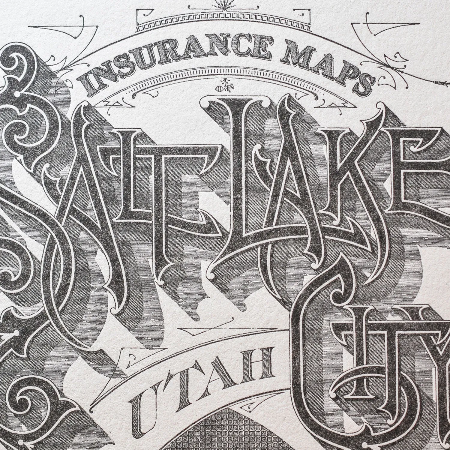 Affiche Letterpress Salt Lake City