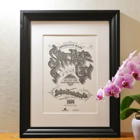 Affiche Letterpress Salt Lake City