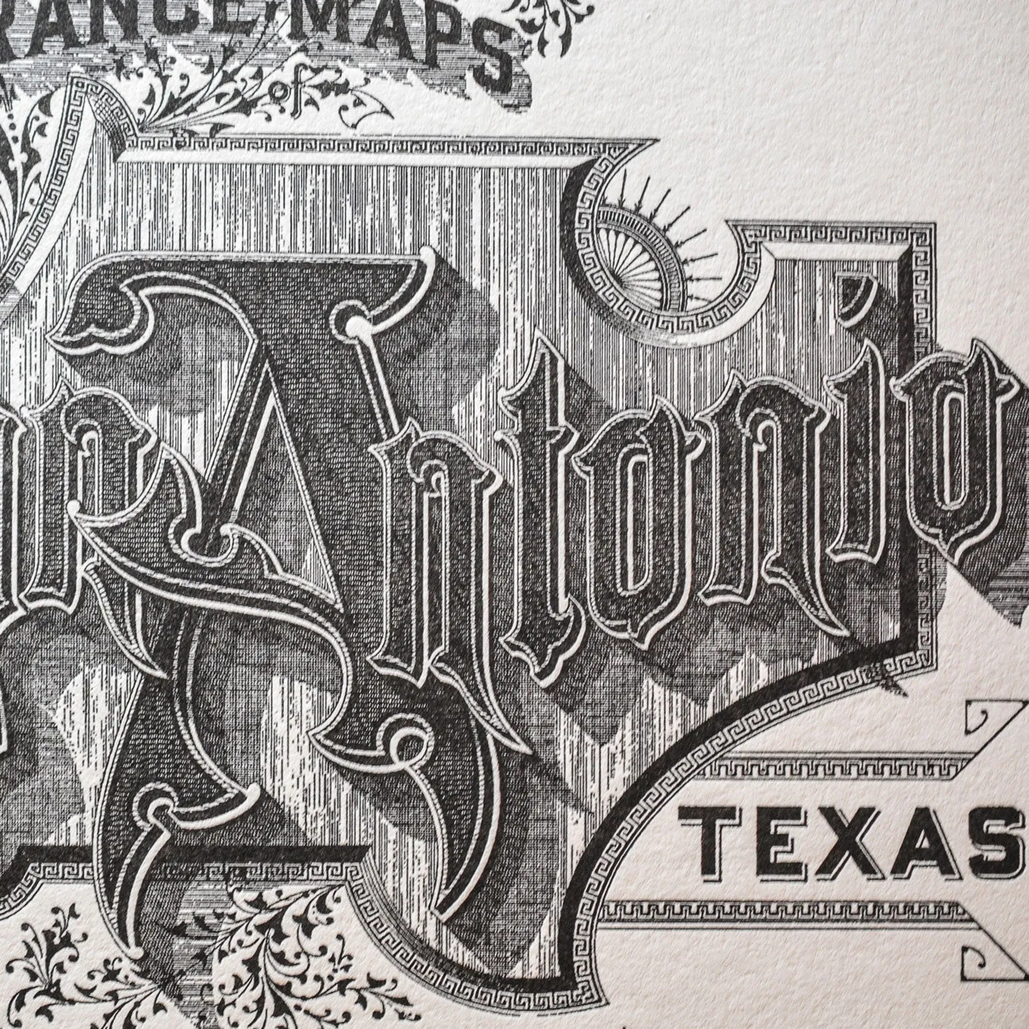 Affiche Letterpress San Antonio