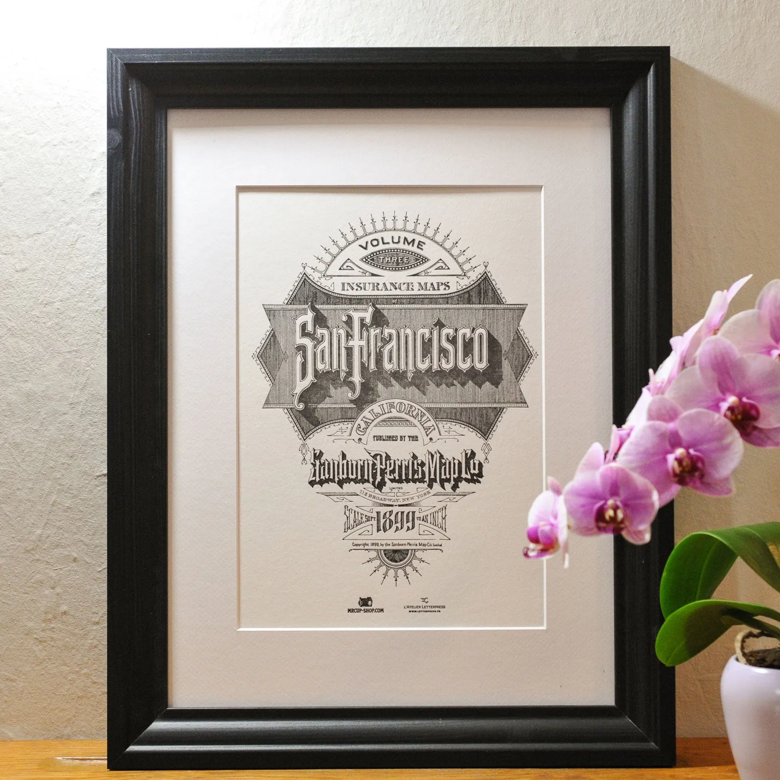Affiche Letterpress San Francisco
