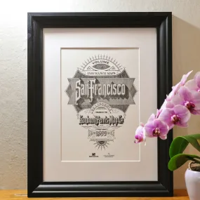 Affiche Letterpress San Francisco