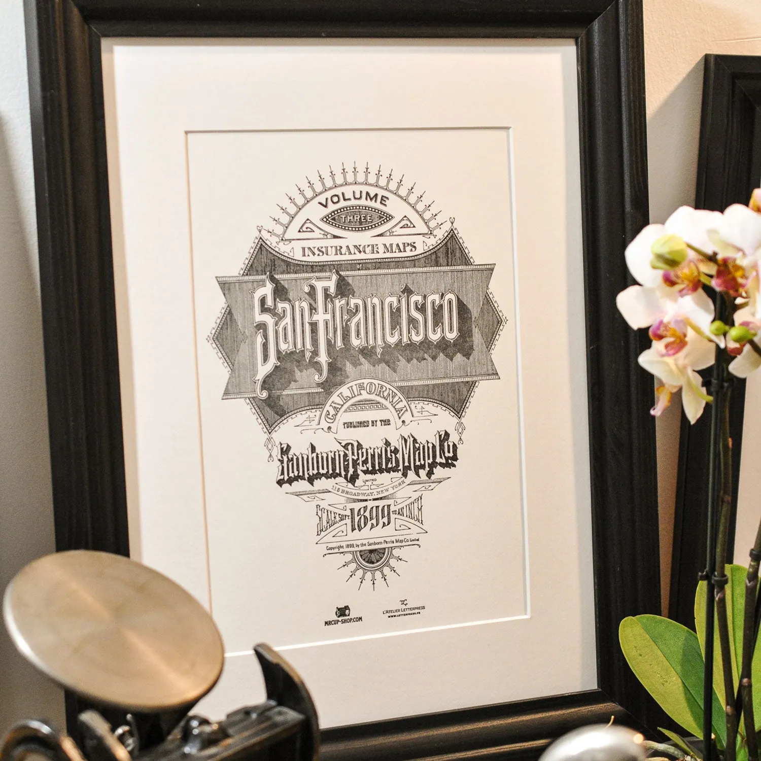 Affiche Letterpress San Francisco