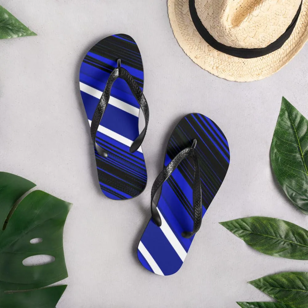 Blue Sliced Flip-Flops