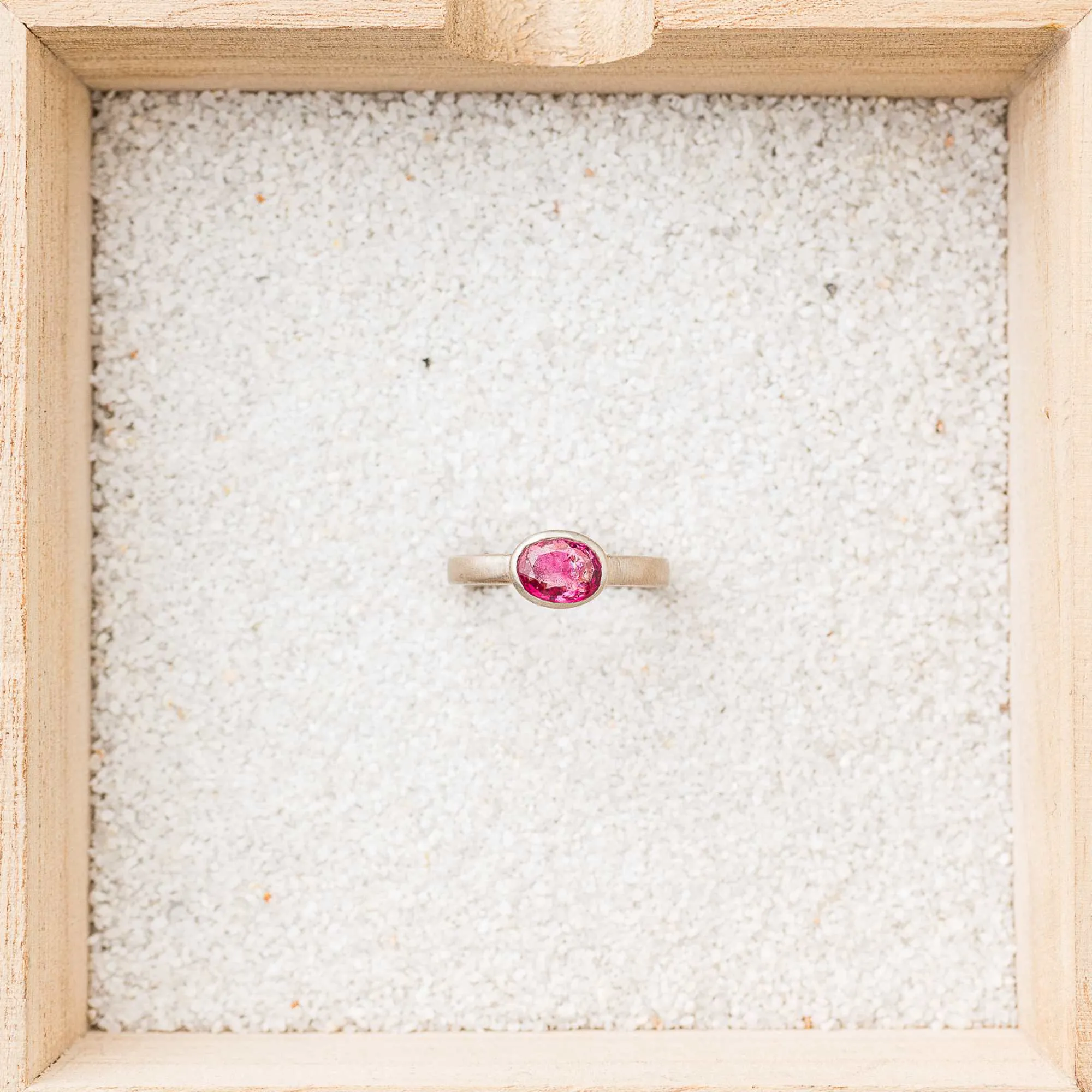 Bubblegum Pink Spinel East-West Ring