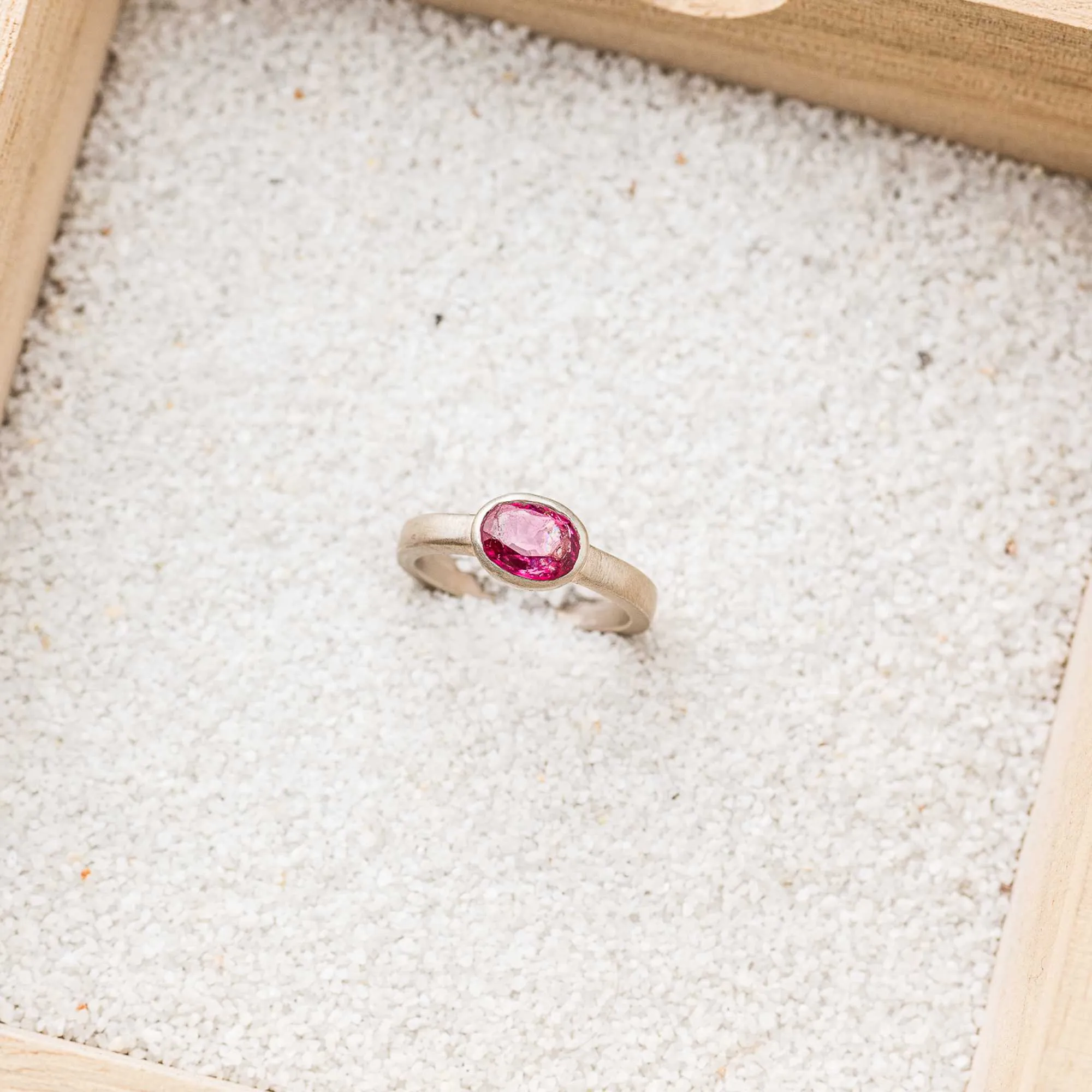 Bubblegum Pink Spinel East-West Ring
