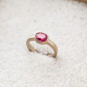 Bubblegum Pink Spinel East-West Ring