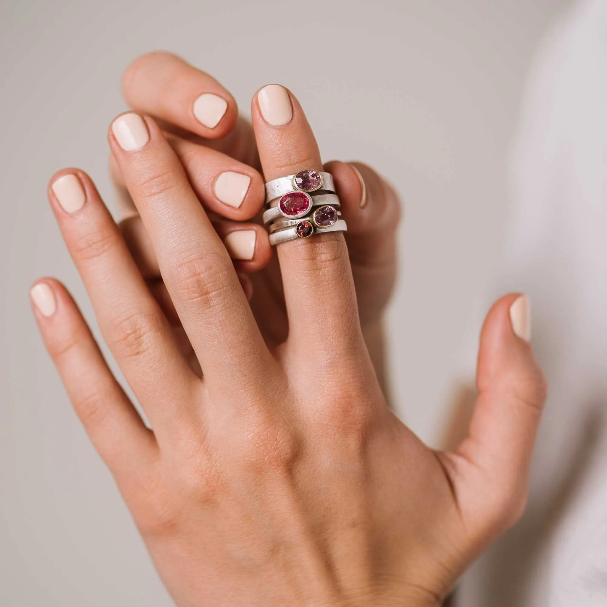 Bubblegum Pink Spinel East-West Ring