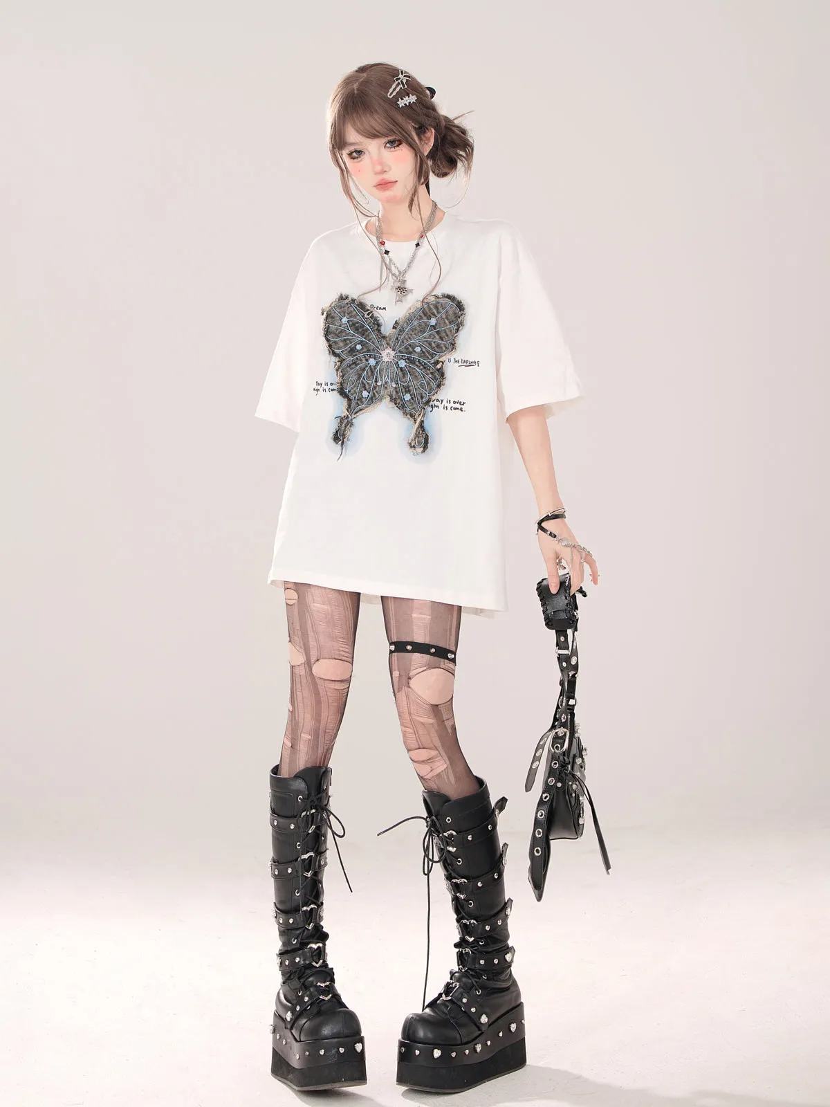 Butterfly T-Shirt American Loose Street