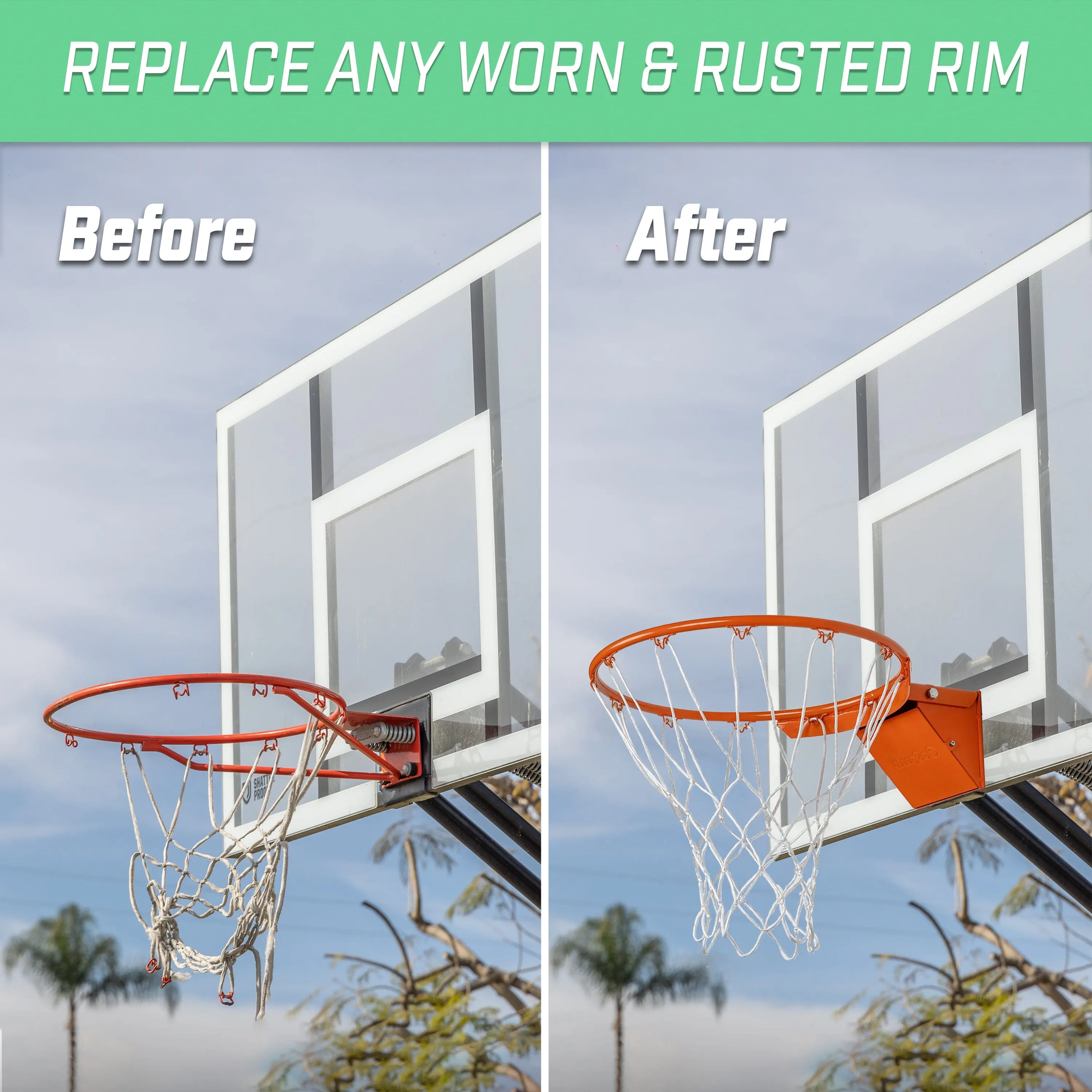 GoSports Universal Regulation 18" Steel Breakaway Basketball Rim
