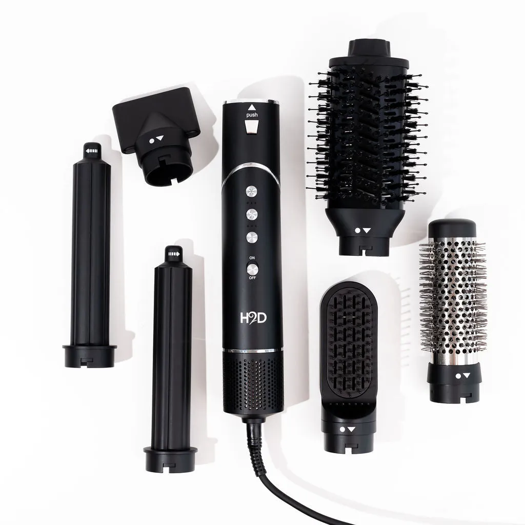 H2D 6-in-1 Ultra Hair Styling Tool in Black Rose