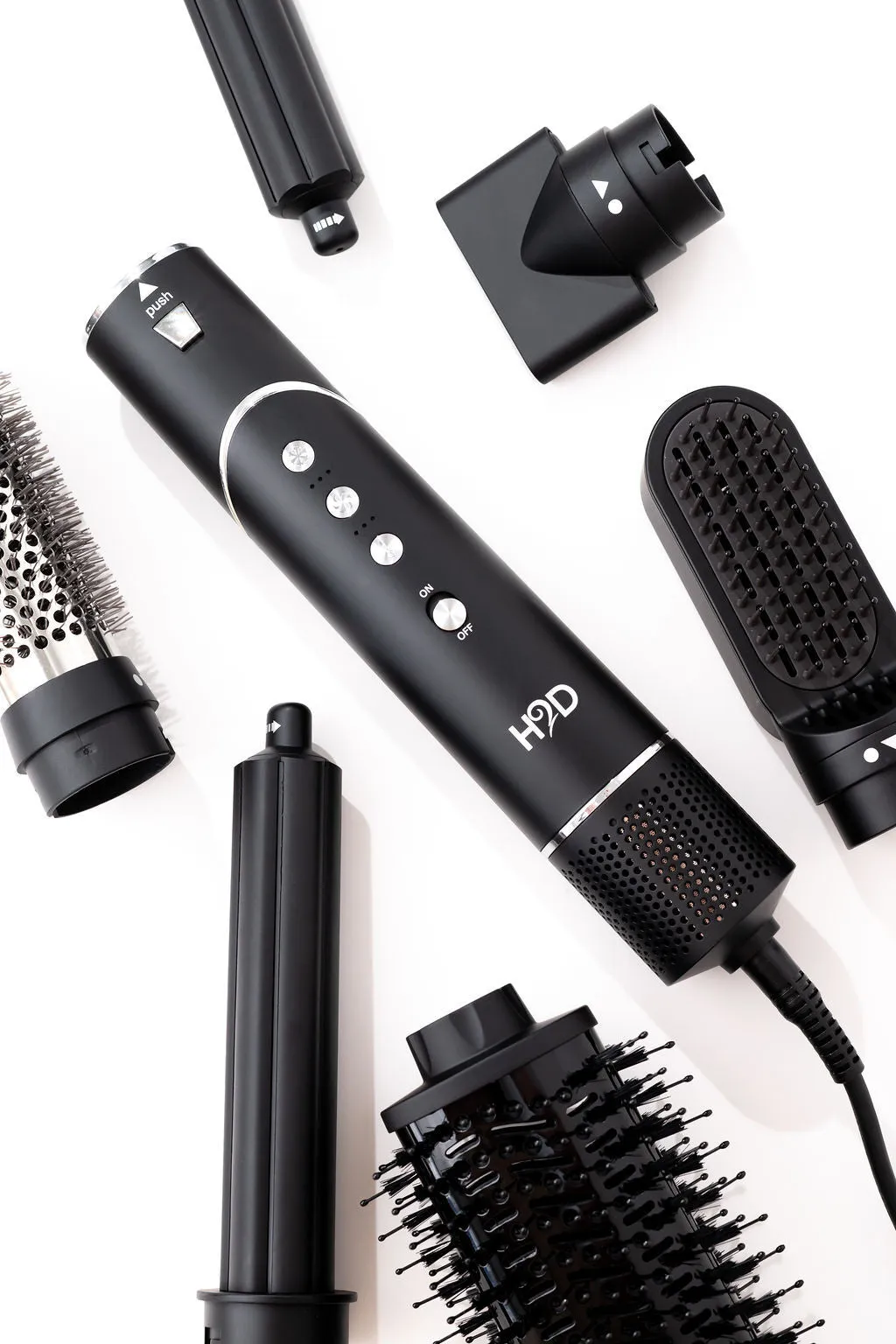 H2D 6-in-1 Ultra Hair Styling Tool in Black Rose