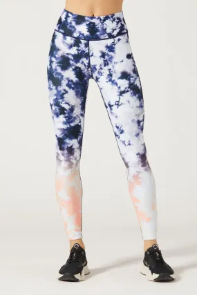 High Waist Reversible Legging Navy Coral