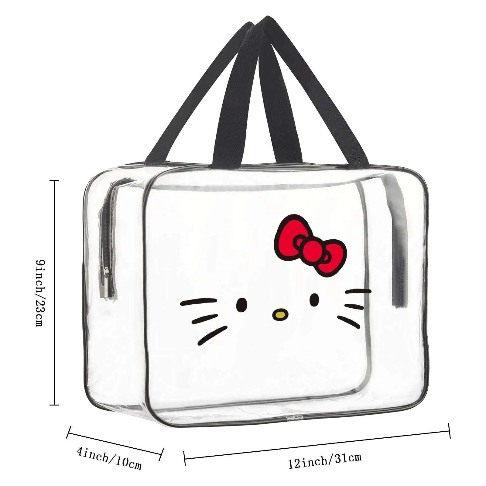 Kawaii Hello Kitty Clear Waterproof Travel Bag (3pcs)