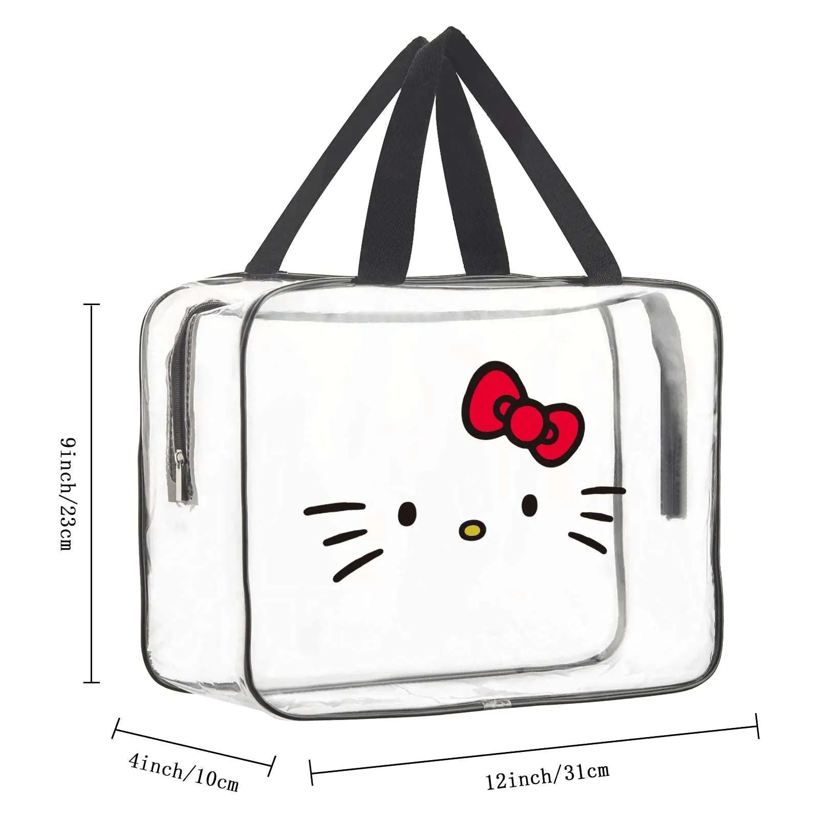 Kawaii Hello Kitty Clear Waterproof Travel Bag (3pcs)