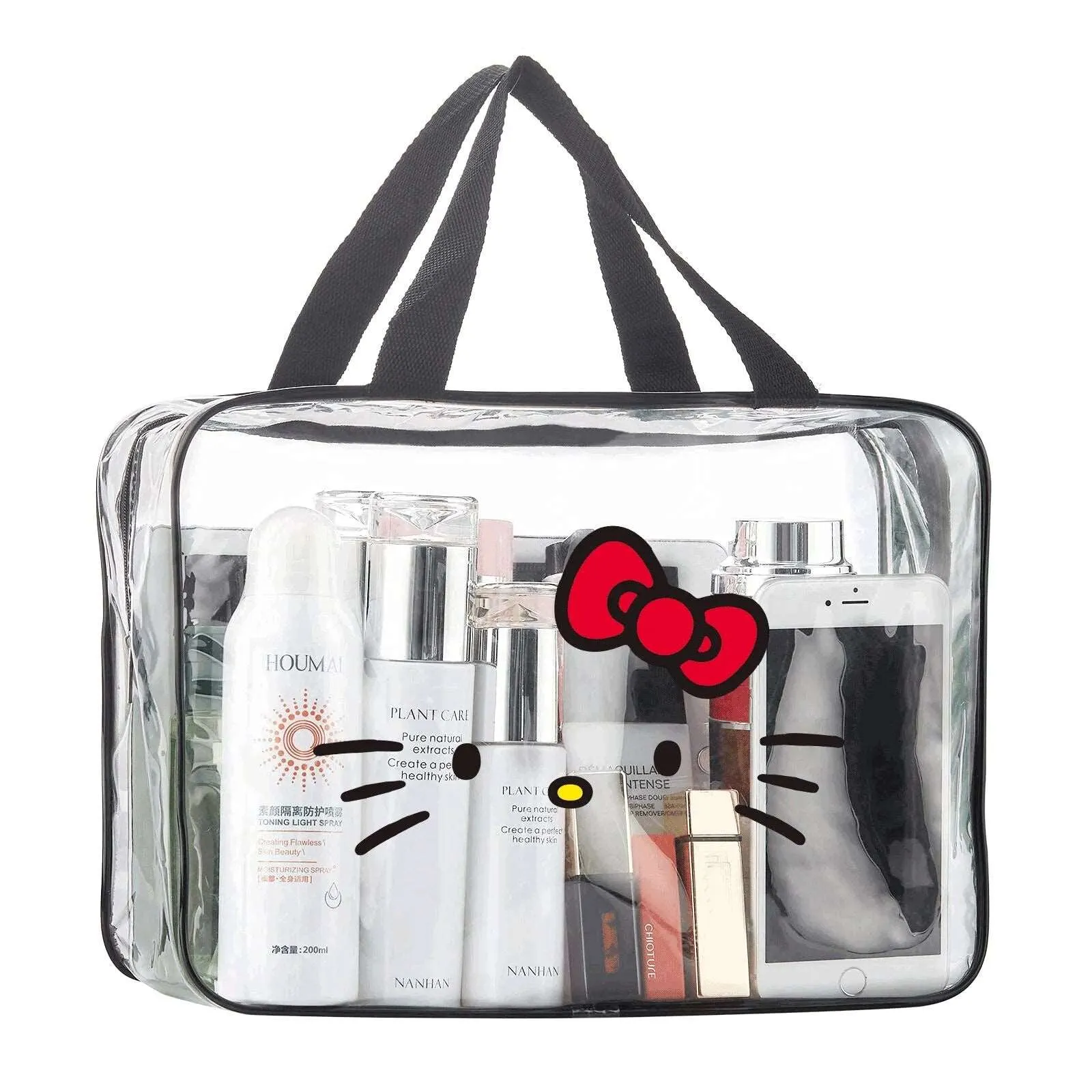 Kawaii Hello Kitty Clear Waterproof Travel Bag (3pcs)
