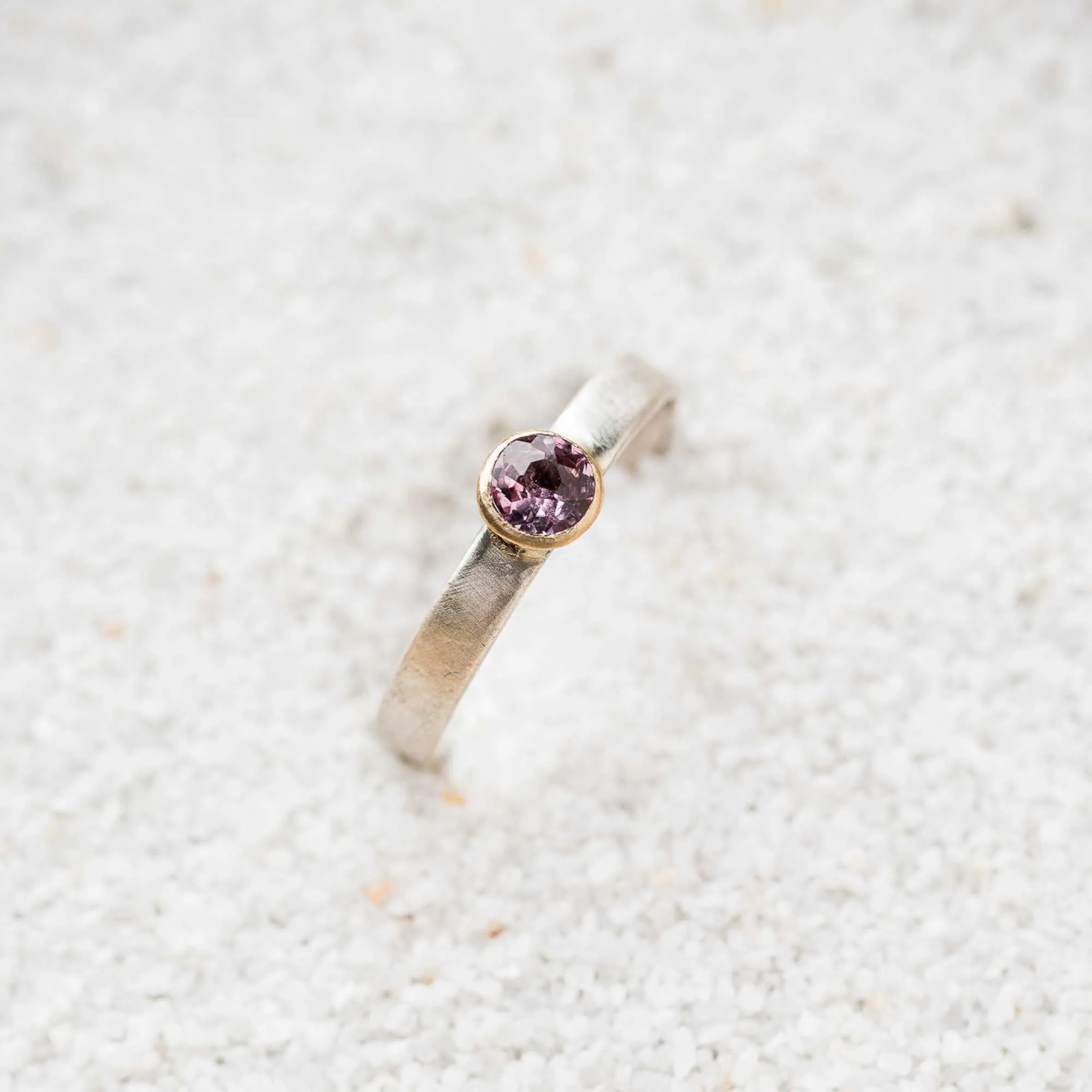 Lavender Spinel Mixed Metal Ring