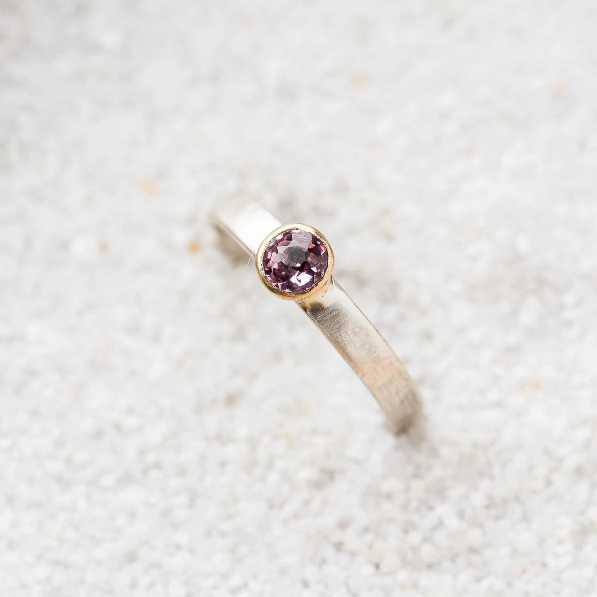 Lavender Spinel Mixed Metal Ring