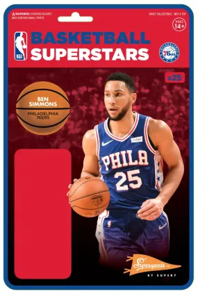 NBA Basketball Superstars ReAction Ben Simmons (PA 76ers) Figure