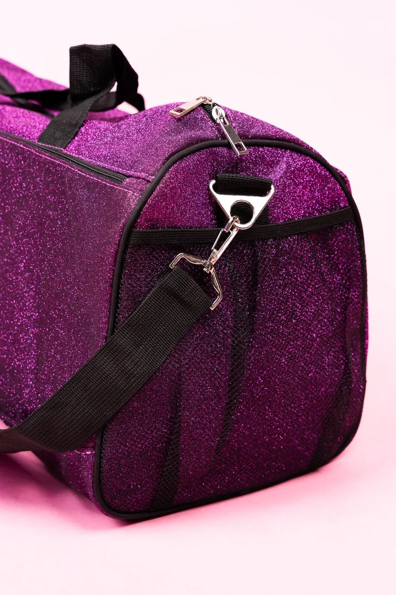 NGIL Purple Glitz & Glam Duffle Bag with Shoe Compartment