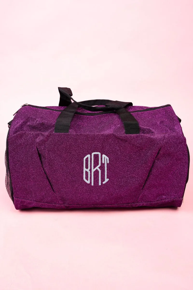 NGIL Purple Glitz & Glam Duffle Bag with Shoe Compartment
