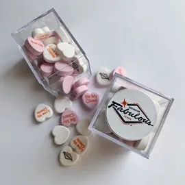 Personalized Candy Hearts Cubes (Min 12 Cubes)