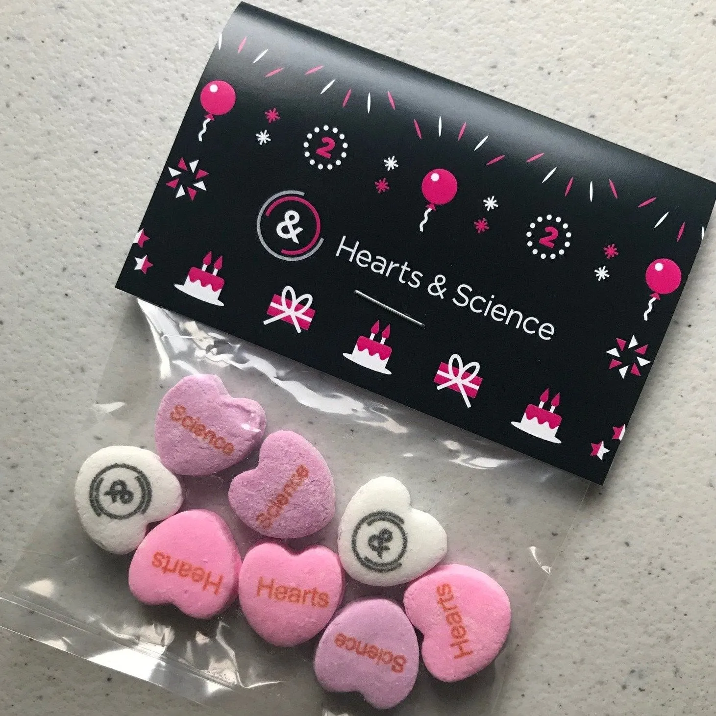 Personalized Conversation Hearts Valentines - 8 Candies Per Bag (100 Bag Minimum)