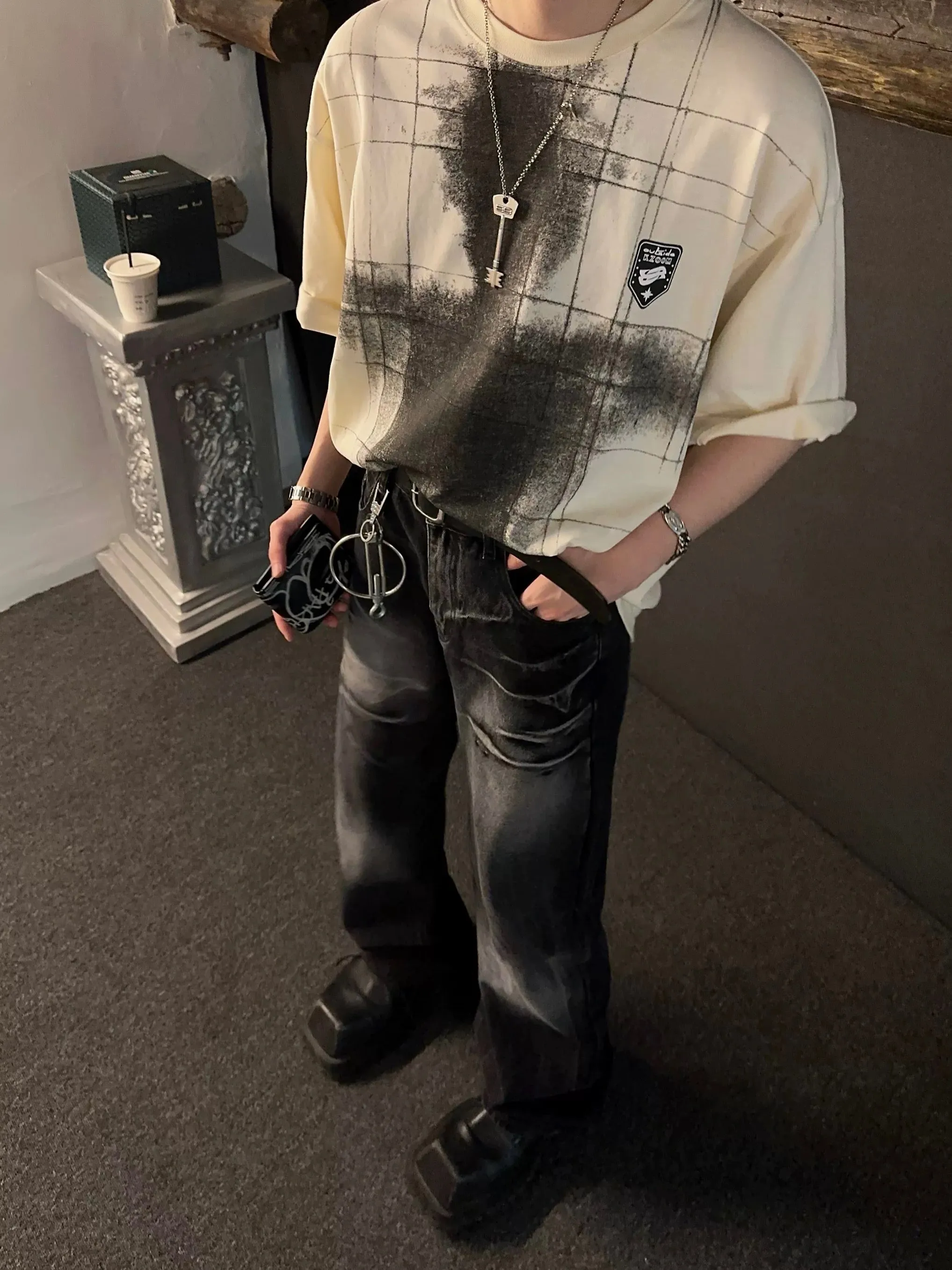 Thesupermade Retro Street Short-sleeved T-shirt