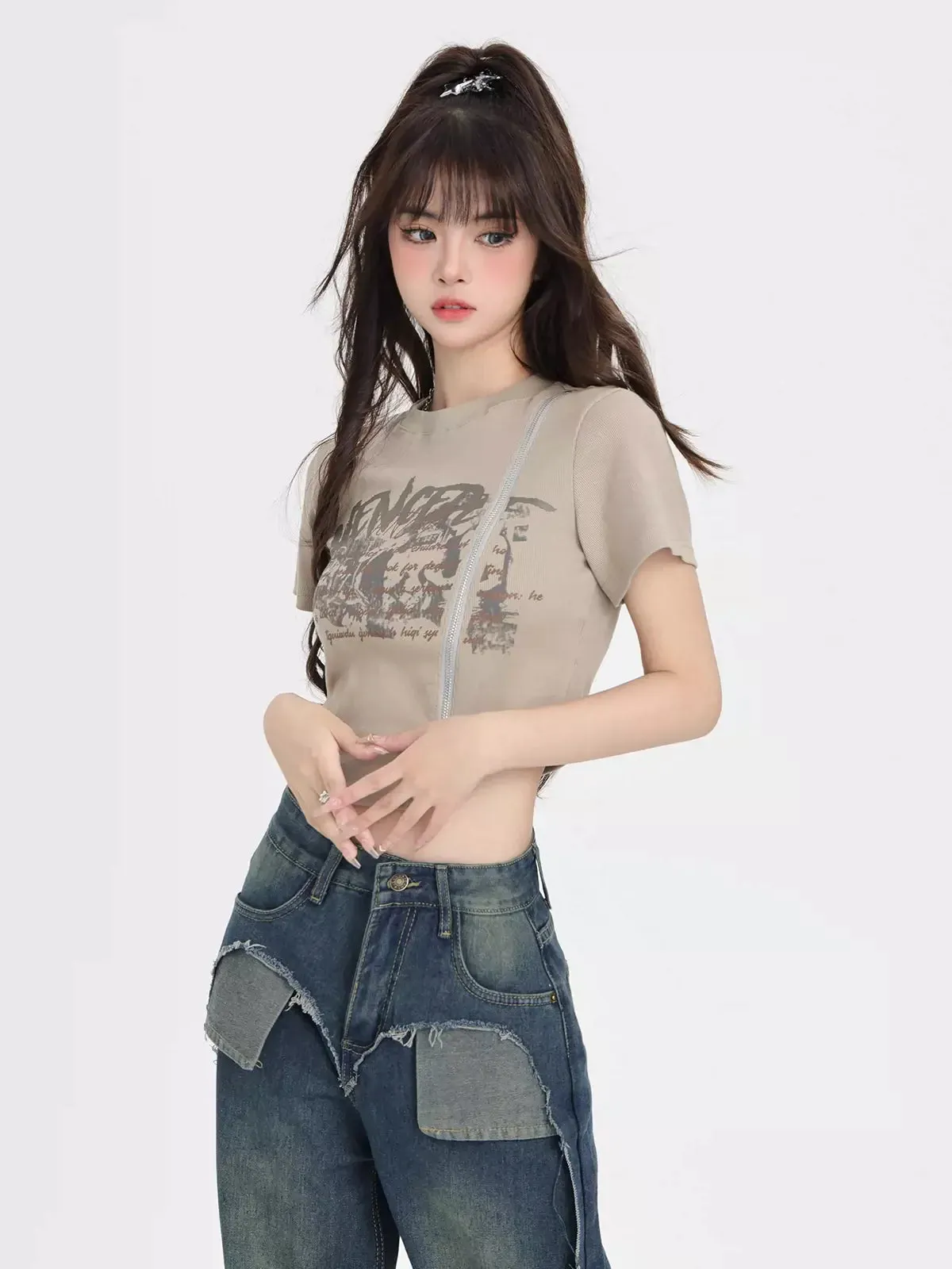 Zip Mode T-Shirt American Street